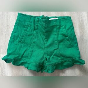 31. GB Girls Green Shorts Size 5T Ruffle Hem Elastic Waist